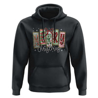 Merry Christmas Coquette Xmas Faux Glitter Gingham Tartan Doodle Hoodie - Wonder Print Shop