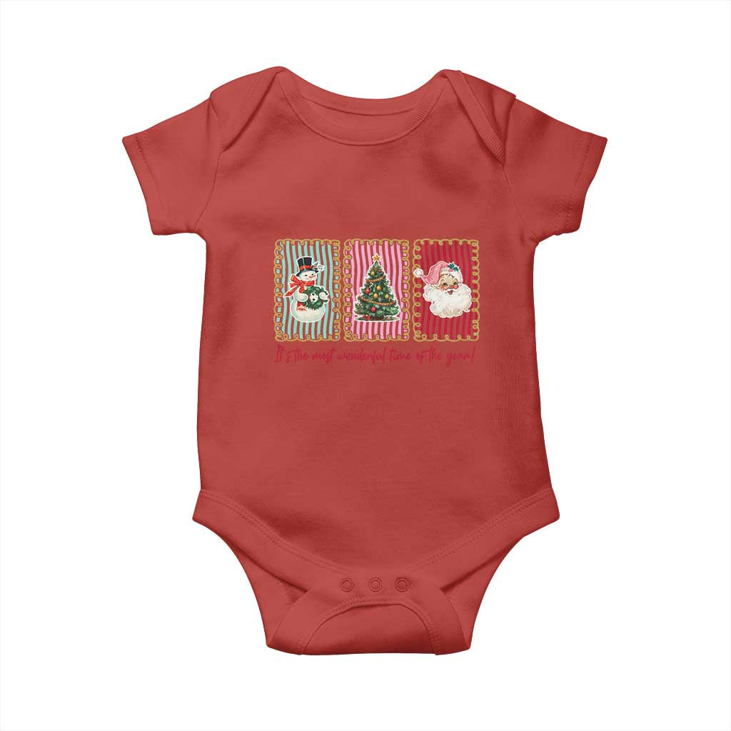 It's The Most Wonderful Time Of The Year Baby Onesie Coquette Christmas - Wonder Print Shop