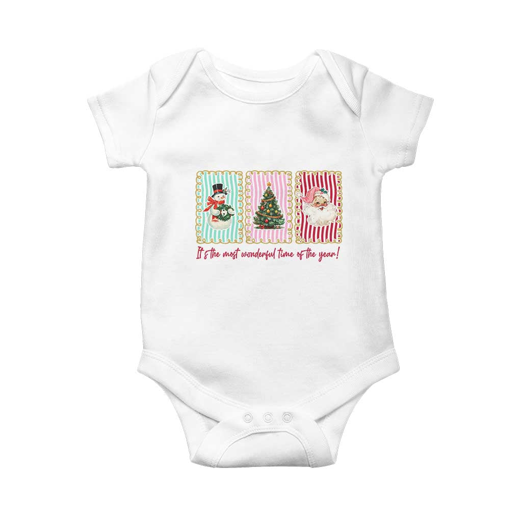 It's The Most Wonderful Time Of The Year Baby Onesie Coquette Christmas - Wonder Print Shop