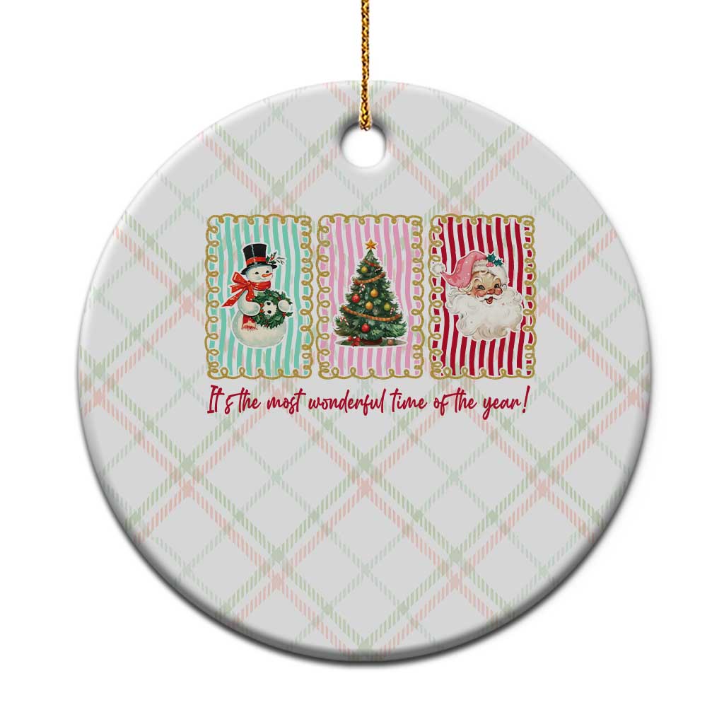 It's The Most Wonderful Time Of The Year Ceramic Ornament Coquette Christmas - Wonder Print Shop