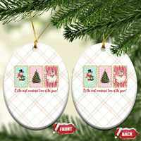 It's The Most Wonderful Time Of The Year Ceramic Ornament Coquette Christmas - Wonder Print Shop