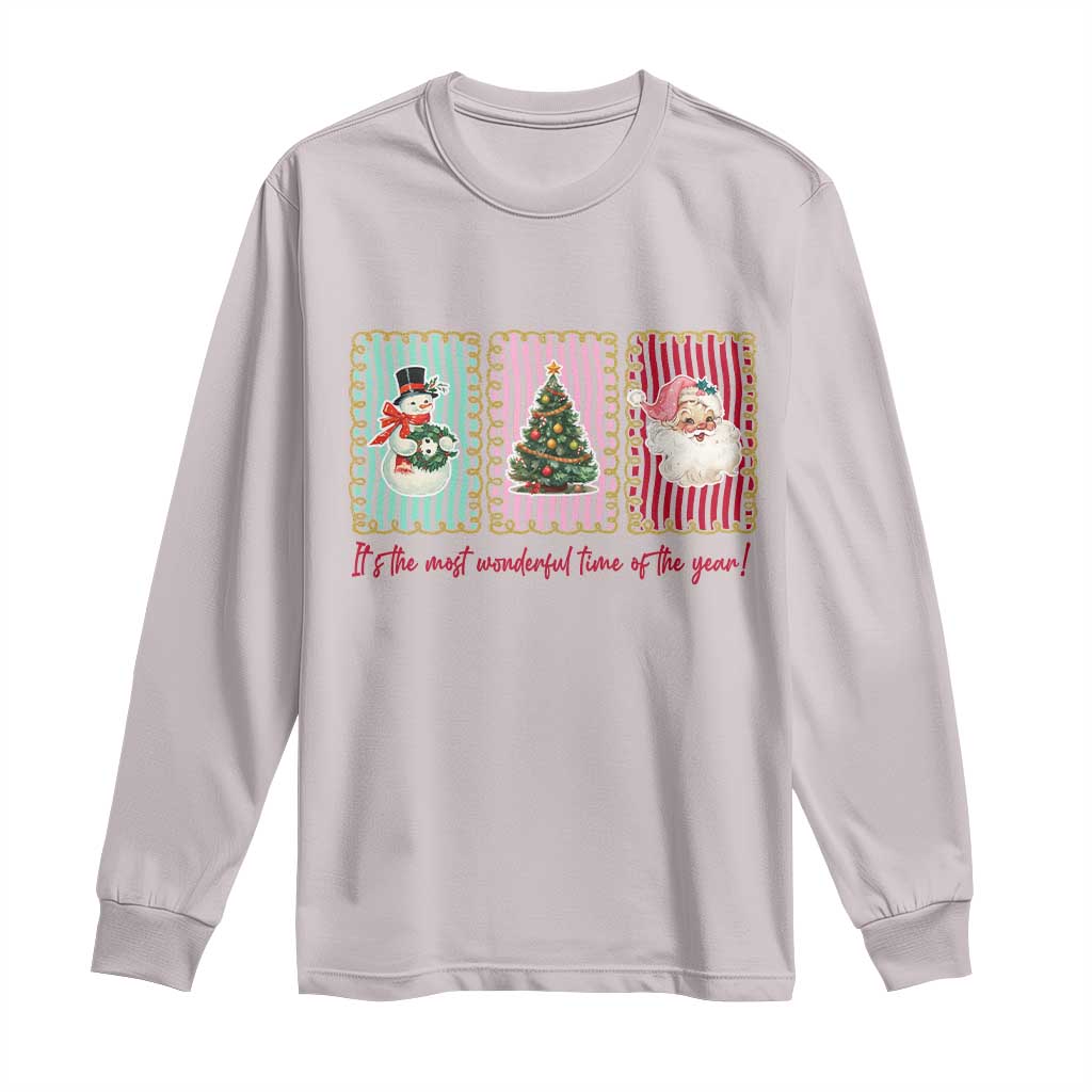 It's The Most Wonderful Time Of The Year Long Sleeve Shirt Coquette Christmas - Wonder Print Shop