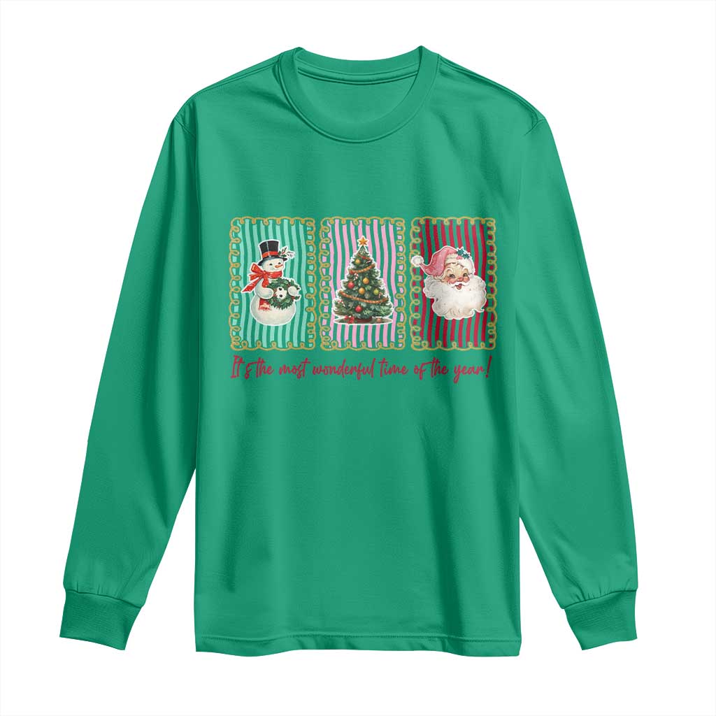 It's The Most Wonderful Time Of The Year Long Sleeve Shirt Coquette Christmas - Wonder Print Shop