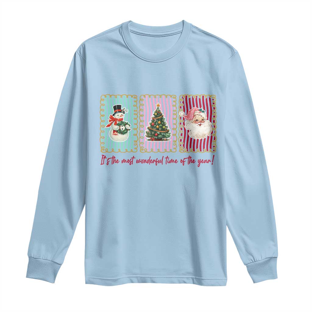 It's The Most Wonderful Time Of The Year Long Sleeve Shirt Coquette Christmas - Wonder Print Shop