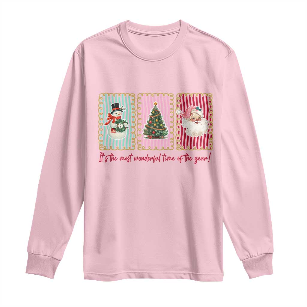 It's The Most Wonderful Time Of The Year Long Sleeve Shirt Coquette Christmas - Wonder Print Shop
