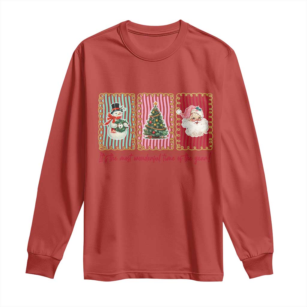 It's The Most Wonderful Time Of The Year Long Sleeve Shirt Coquette Christmas - Wonder Print Shop