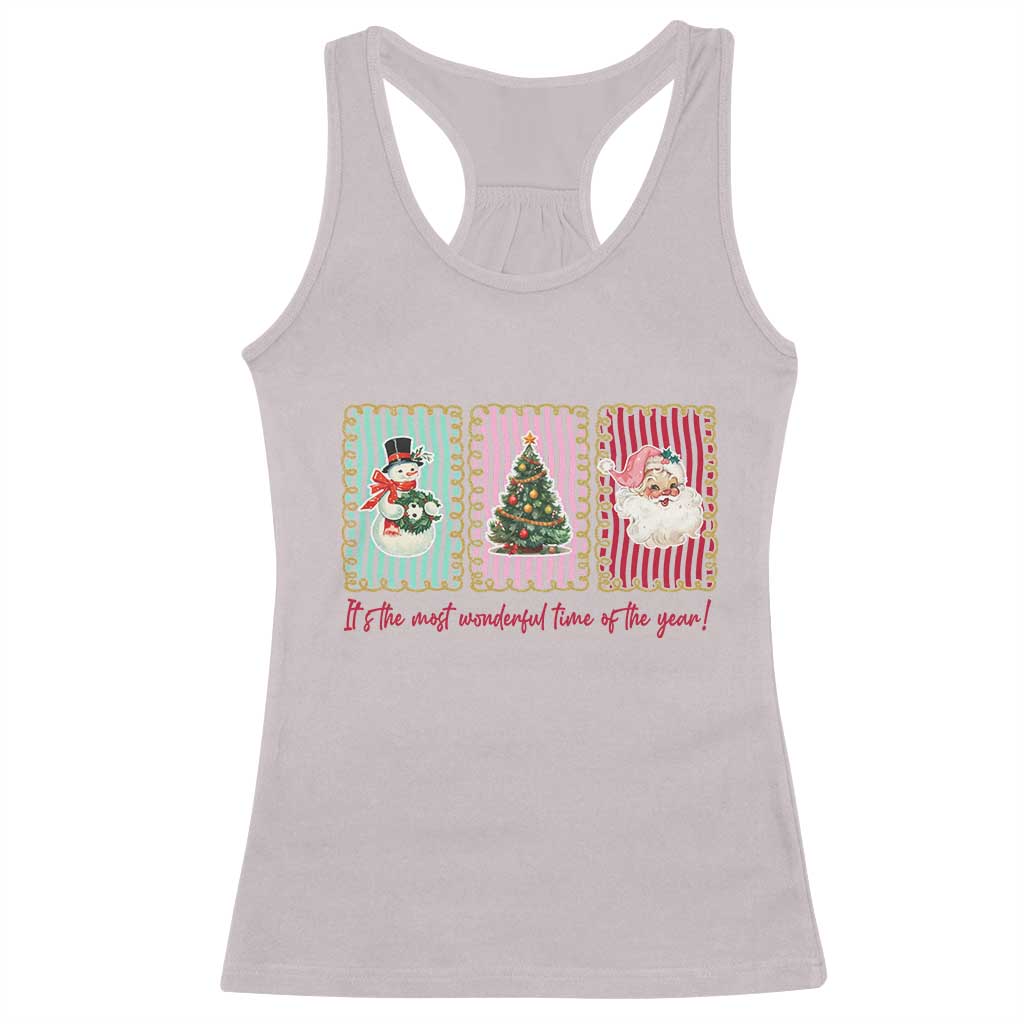 It's The Most Wonderful Time Of The Year Racerback Tank Top Coquette Christmas - Wonder Print Shop