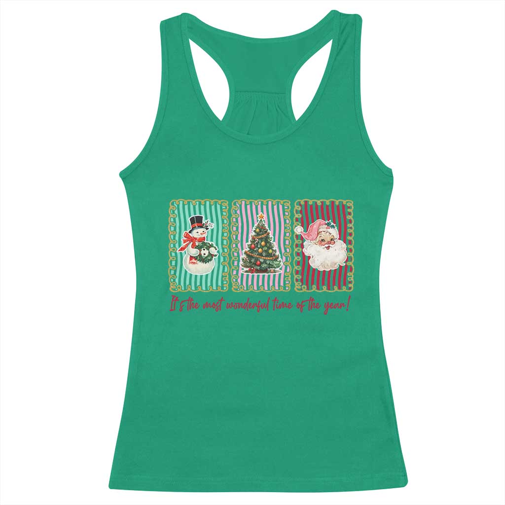 It's The Most Wonderful Time Of The Year Racerback Tank Top Coquette Christmas - Wonder Print Shop