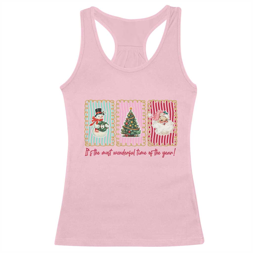It's The Most Wonderful Time Of The Year Racerback Tank Top Coquette Christmas - Wonder Print Shop