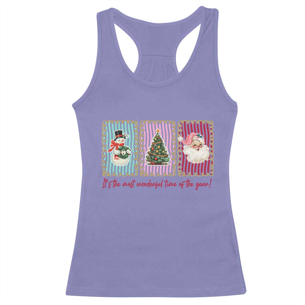 It's The Most Wonderful Time Of The Year Racerback Tank Top Coquette Christmas - Wonder Print Shop