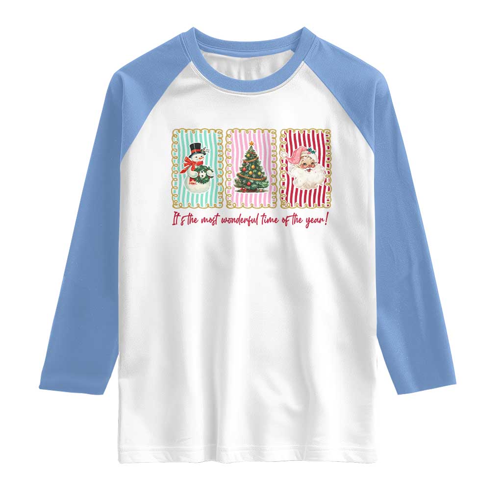 It's The Most Wonderful Time Of The Year Raglan Shirt Coquette Christmas - Wonder Print Shop