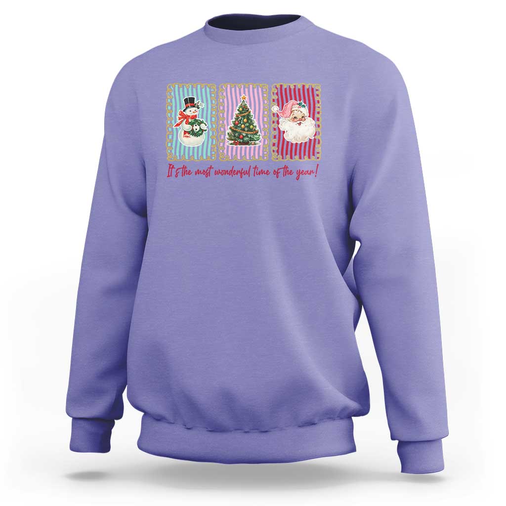 It's The Most Wonderful Time Of The Year Sweatshirt Coquette Christmas - Wonder Print Shop