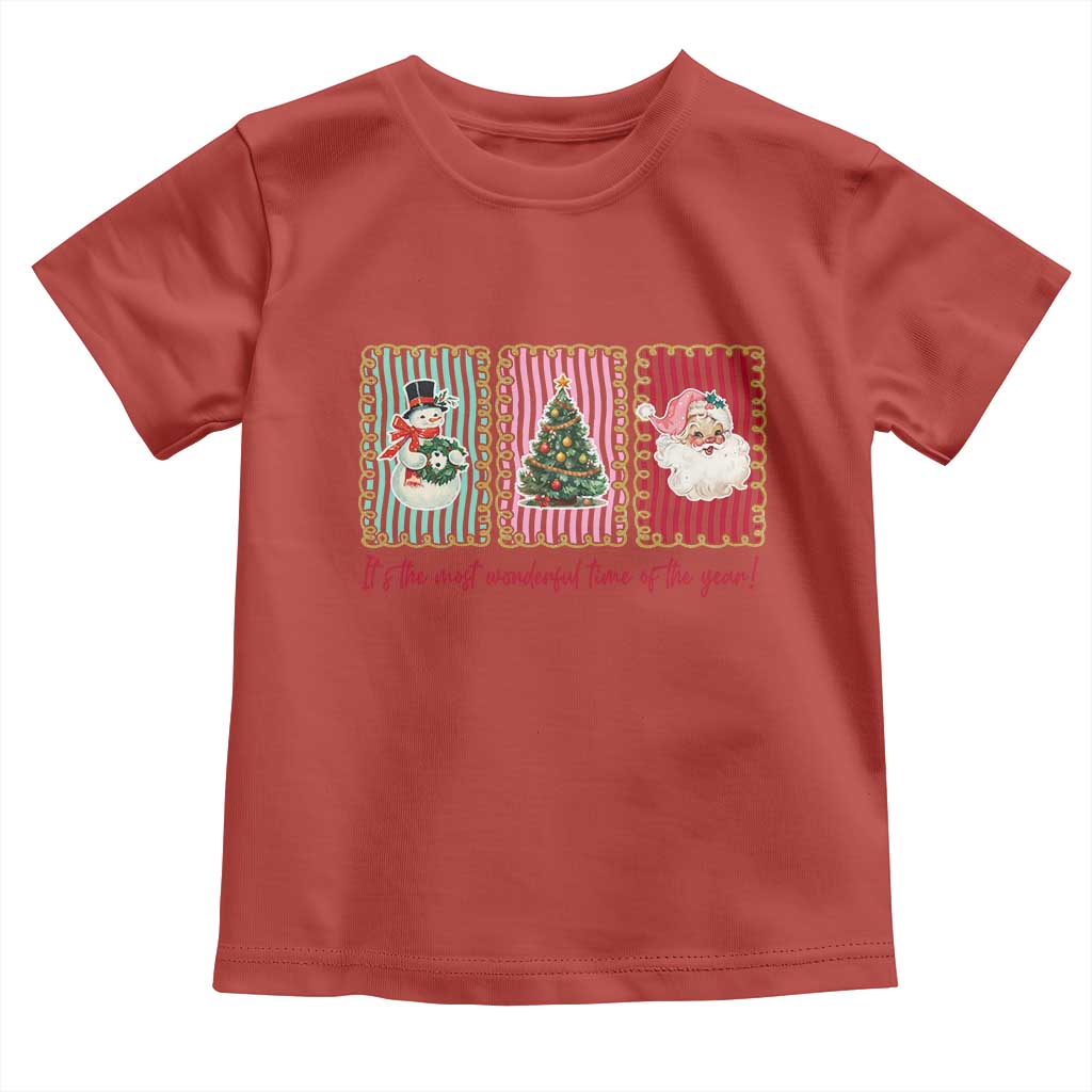 It's The Most Wonderful Time Of The Year Toddler T Shirt Coquette Christmas - Wonder Print Shop