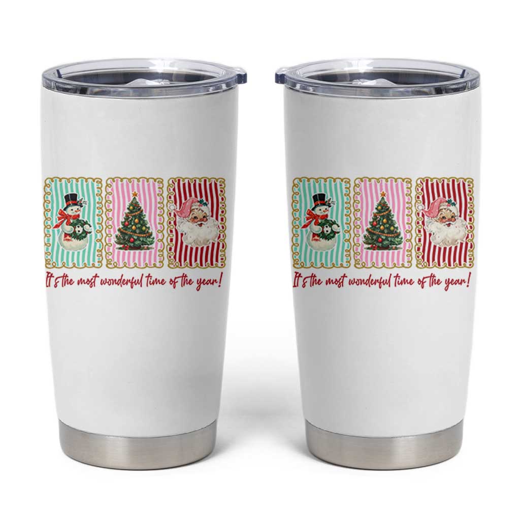 It's The Most Wonderful Time Of The Year Tumbler Cup Coquette Christmas - Wonder Print Shop