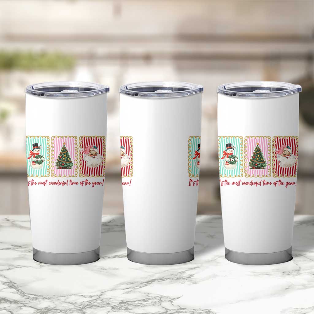 It's The Most Wonderful Time Of The Year Tumbler Cup Coquette Christmas - Wonder Print Shop