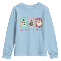 It's The Most Wonderful Time Of The Year Youth Sweatshirt Coquette Christmas - Wonder Print Shop