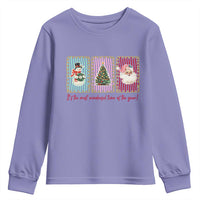 It's The Most Wonderful Time Of The Year Youth Sweatshirt Coquette Christmas - Wonder Print Shop