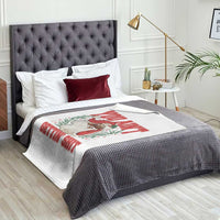 Funny African American Black Santa Christmas Throw Blanket You Aint Getting Shit Inappropriate Xmas - Wonder Print Shop