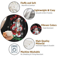 Funny Santa Says Six Seven Throw Blanket Christmas 67 Meme Santa Gen Alpha Slang - Wonder Print Shop