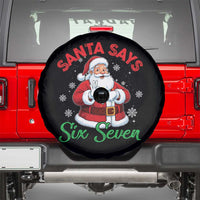 Funny Santa Says Six Seven Spare Tire Cover Christmas 67 Meme Santa Gen Alpha Slang - Wonder Print Shop
