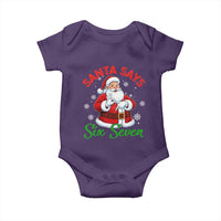 Funny Santa Says Six Seven Baby Onesie Christmas 67 Meme Santa Gen Alpha Slang - Wonder Print Shop