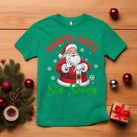 Funny Santa Says Six Seven T Shirt Christmas 67 Meme Santa Gen Alpha Slang - Wonder Print Shop