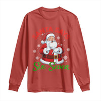 Funny Santa Says Six Seven Long Sleeve Shirt Christmas 67 Meme Santa Gen Alpha Slang - Wonder Print Shop
