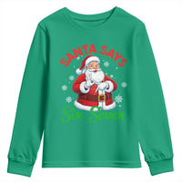 Funny Santa Says Six Seven Youth Sweatshirt Christmas 67 Meme Santa Gen Alpha Slang - Wonder Print Shop