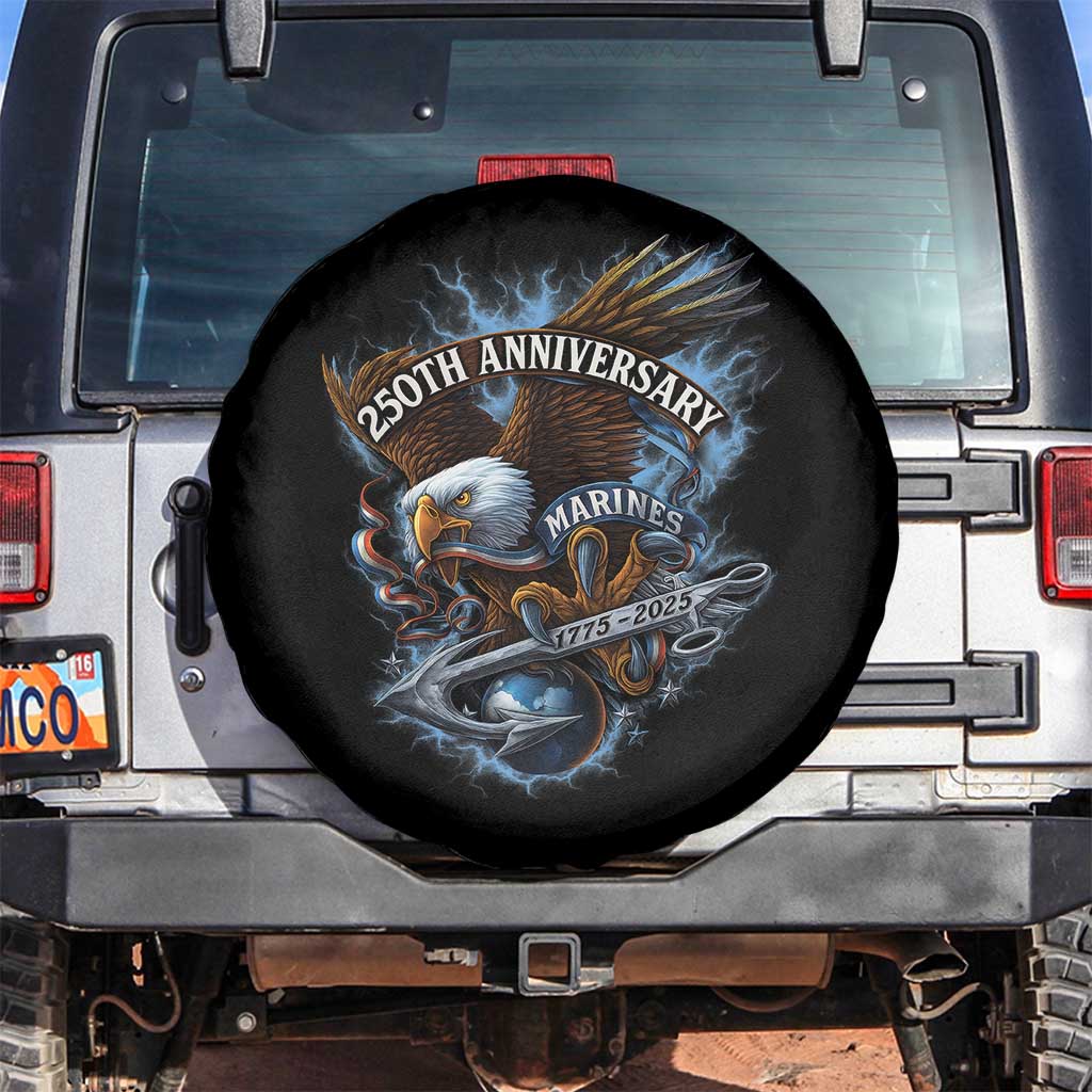 Us Marines Military 250th Anniversary Spare Tire Cover Bald Eagle Anchor - Wonder Print Shop