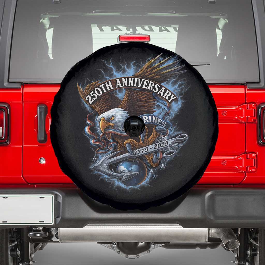 Us Marines Military 250th Anniversary Spare Tire Cover Bald Eagle Anchor - Wonder Print Shop