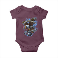 Us Marines Military 250th Anniversary Baby Onesie Bald Eagle Anchor - Wonder Print Shop