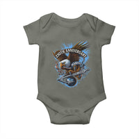 Us Marines Military 250th Anniversary Baby Onesie Bald Eagle Anchor - Wonder Print Shop