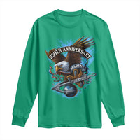 Us Marines Military 250th Anniversary Long Sleeve Shirt Bald Eagle Anchor - Wonder Print Shop