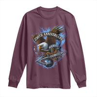 Us Marines Military 250th Anniversary Long Sleeve Shirt Bald Eagle Anchor - Wonder Print Shop
