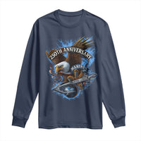 Us Marines Military 250th Anniversary Long Sleeve Shirt Bald Eagle Anchor - Wonder Print Shop