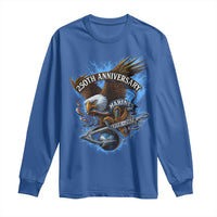 Us Marines Military 250th Anniversary Long Sleeve Shirt Bald Eagle Anchor - Wonder Print Shop