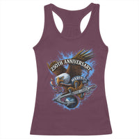 Us Marines Military 250th Anniversary Racerback Tank Top Bald Eagle Anchor - Wonder Print Shop