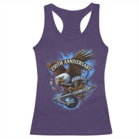 Us Marines Military 250th Anniversary Racerback Tank Top Bald Eagle Anchor - Wonder Print Shop