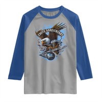 Us Marines Military 250th Anniversary Raglan Shirt Bald Eagle Anchor - Wonder Print Shop