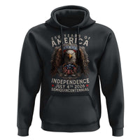 250 years Of America Independence Hoodie 250th American Anniversary Bald Eagle - Wonder Print Shop