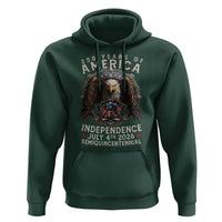250 years Of America Independence Hoodie 250th American Anniversary Bald Eagle - Wonder Print Shop