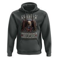 250 years Of America Independence Hoodie 250th American Anniversary Bald Eagle - Wonder Print Shop