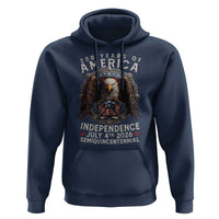 250 years Of America Independence Hoodie 250th American Anniversary Bald Eagle - Wonder Print Shop