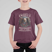 250 years Of America Independence T Shirt For Kid 250th American Anniversary Bald Eagle - Wonder Print Shop