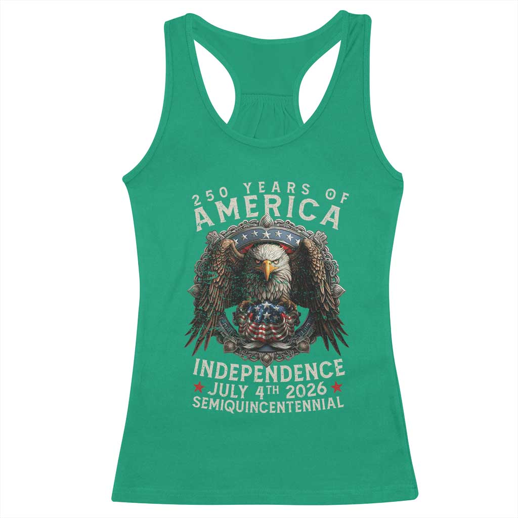 250 years Of America Independence Racerback Tank Top 250th American Anniversary Bald Eagle - Wonder Print Shop
