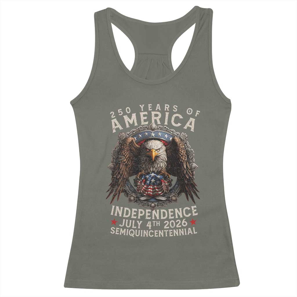 250 years Of America Independence Racerback Tank Top 250th American Anniversary Bald Eagle - Wonder Print Shop