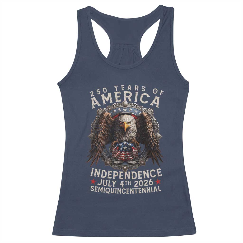 250 years Of America Independence Racerback Tank Top 250th American Anniversary Bald Eagle - Wonder Print Shop