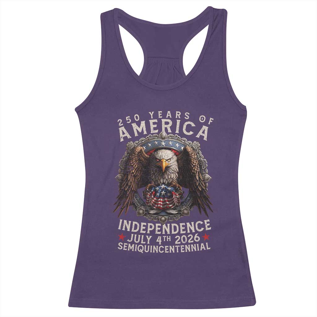 250 years Of America Independence Racerback Tank Top 250th American Anniversary Bald Eagle - Wonder Print Shop