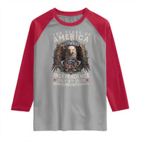 250 years Of America Independence Raglan Shirt 250th American Anniversary Bald Eagle - Wonder Print Shop
