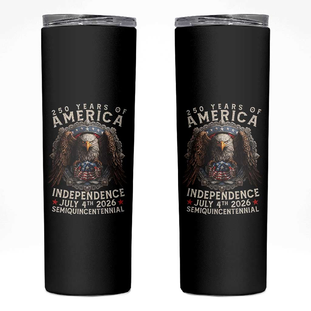 250 years Of America Independence Skinny Tumbler 250th American Anniversary Bald Eagle - Wonder Print Shop